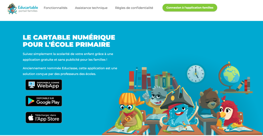 Comment les parents se connectent ils à Educartable