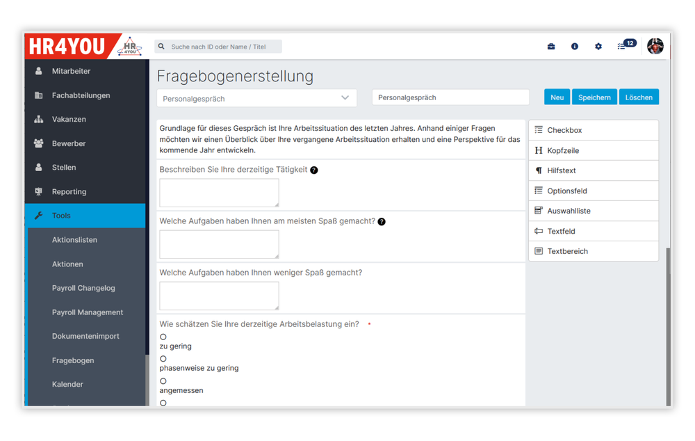 principales fonctionnalités proposées par HR4YOU
