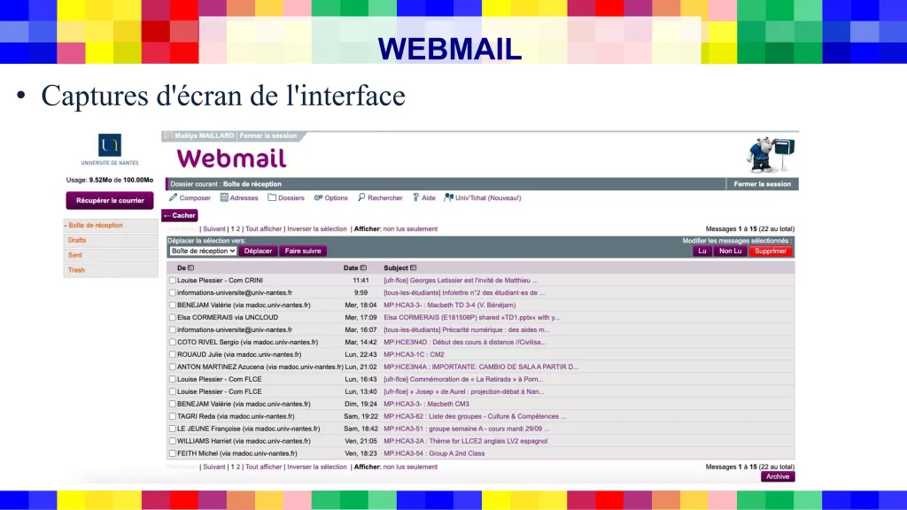 webmail de l’Université de Nantes