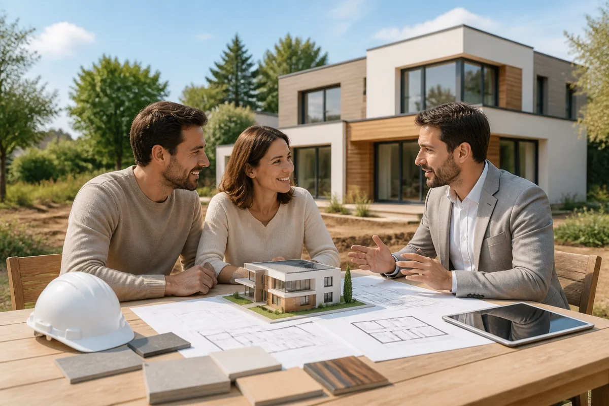 Maisons Serge Olivier accompagne un couple dans la conception de leur maison neuve contemporaine.